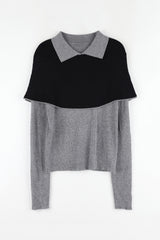 Plum Shawl Layered Knit