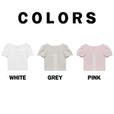 Lace Puff T-shirt (White)