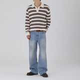 MODERN BOUCLE STRIPE COLLARKINT
