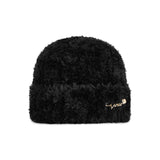 VARZAR Safety Pin Fur Beanie / Black