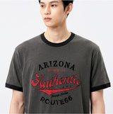 Essential Standard Short-Sleeve Ringer T-Shirt Arizona Charcoal