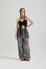 OUT FLAGE PANTS-BK