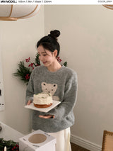 #Teddy Bear Ribbon Loose Knit (3color)