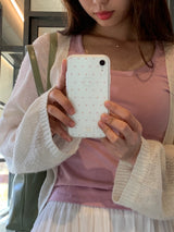 dot phonecase 半透明ドット柄ケース ベビーピンク