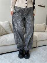 Wild High-Waist Leopard Wide Long Pants (One Color)