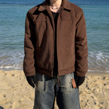 Luna suede padding jacket