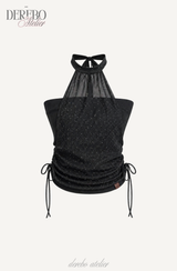 Shine halter chiffon blouse tube top