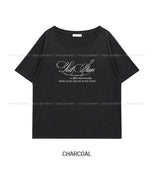 スターレタリングアンバランス半袖Tシャツ