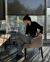 カーブドストライプパンツ (Unisex)