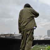 grunge plain shirt_khaki