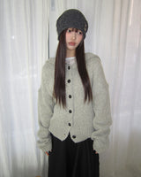Lyle Mohair Hooded Knit Cardigan