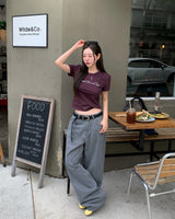[ORIGINAL] Less Cotton Lettering Short Sleeve T-shirt