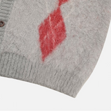 [Unisex] Mohair argyle cardigan(4color)