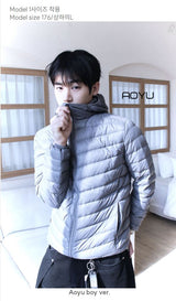 Duck-Down Light Hooded Slim Lightweight Padded (2colors)
