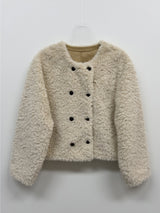 Purin Shearling Crop Mustang Jacket