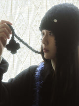 Clover Alpaca Earflap - Black