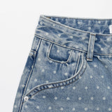 4 PART DESTROYED DOT DENIM PANTS code 21102