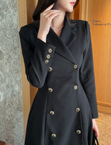 26SS★ Colette Tailored Collar Double Flare One Piece