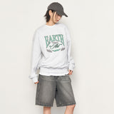 UNISEX EARTH Graphic Over Sweat [WHITE MELANGE GREY]