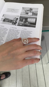 [Influencer]925silver spiral@silver ring