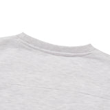 Human Print Crop Sweatshirt (Lightgray)