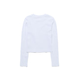 Line Cut Off Long Sleeves_White