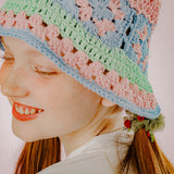 PASTEL CROCHET KNIT HAT (MIX_PINK/BLUE)