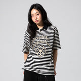 XTT128 Border Stripe Pique Collar T-Shirt (BLACK)
