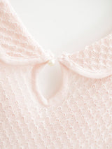 Luelle Eyelet Collar Knit