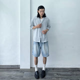 Ice Mist Textured Open Collar Shirt