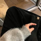  Eden 546 Winter Corduroy Round Tuck Wide Pants