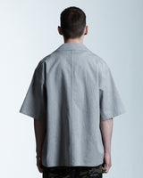 インバーテッドプリーツハーフシャツ(Light-Grey)