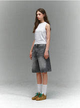 BTB : ウェーブウォッシングバミューダショーツ [GRAY CORE] [UNISEX]