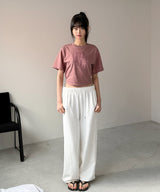 PIGMENT CROP HALF T-SHIRT [5color]