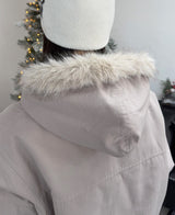 ラットファーフードボンバージャケット