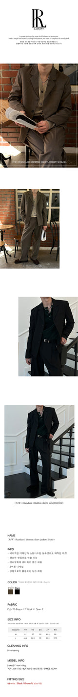 [F/W] Standard 3button short jacket(2color)