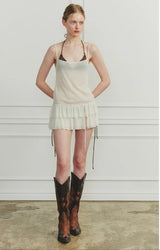 MERMAID MINI DRESS cream