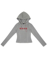 Patch Slim Hoodie _ Light Grey