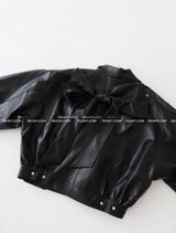 Big Ribbon Detachable Oversized Fit Rider Jacket