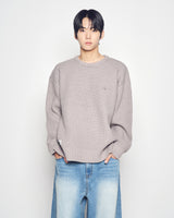 25FW Aシンボルベーシックニット グレー