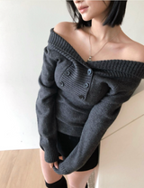 phillip two-button off-shoulder nt
