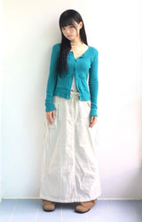 Vintage pocket washed long skirt