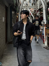 Mile cropped long-sleeve shirt