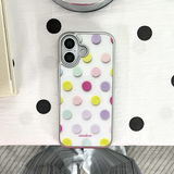 [MADE][Glossy Glass Silver Bumper Case] ドット Palette Dot
