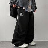 Eight shirring track training wide pants