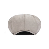 VARZAR Logo Easy Fit Newsboy Cap / Warmtaupe