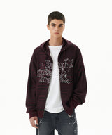 EMPTY STRIPE ZIP UP HOODIE