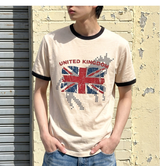 エッセンシャルスタンダードショートスリーブリンガーTシャツユニオンホース クリーム