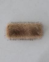 Fake fur back-banding turban hairband