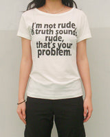 RUDE ハーフスリーブTシャツ(WHITE)
